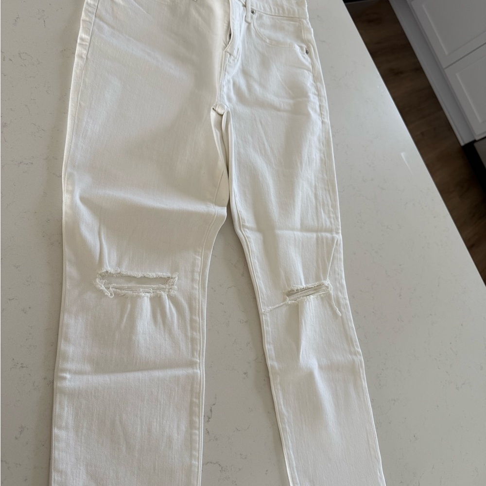 J. Crew Cream Boyfriend Jeans